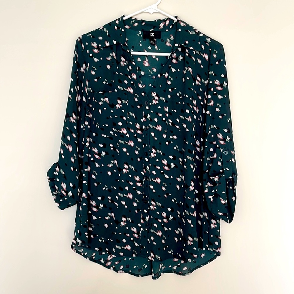 Emerald green blouse